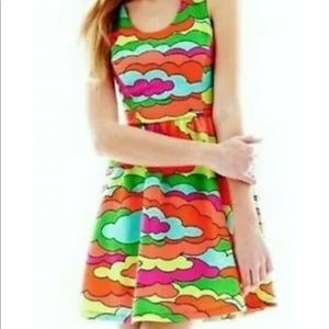 Nanette Lapore skater dress neon cloud